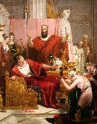 Richard Westall Sword of Damocles oil on canvas